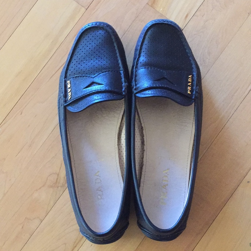 Prada black loafers/flats